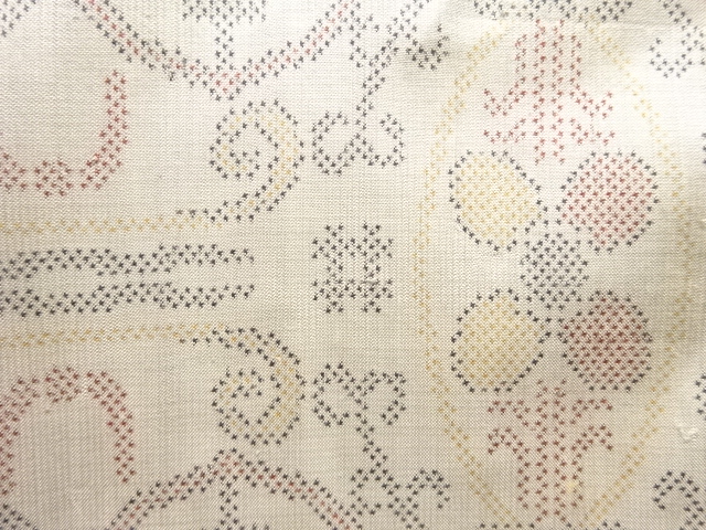 JAPANESE KIMONO / ANTIQUE KIMONO / SILK / DORO OSHIMA TSUMUGI (5 maruki) / WOVEN SARASA PATTERN
